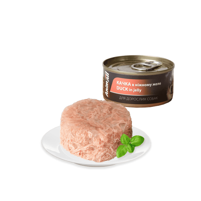 AnimAll влажный корм для собак с уткой в нежном желе 85 г