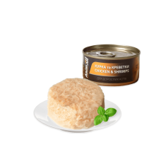 AnimAll влажный корм для кошек с курицей и креветками в нежном желе 85 г