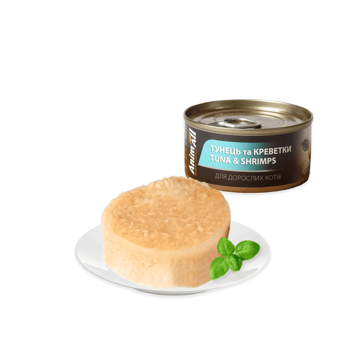 AnimAll влажный корм для кошек с тунцом и креветками в нежном желе 85 г