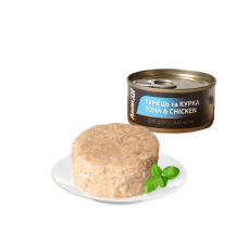 AnimAll влажный корм для кошек с тунцом и курицей в нежном желе 85 г