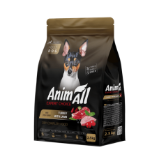 AnimAll сухий корм для дорослих собак малих порід зі свіжою індичкою та ягням 2,5 кг