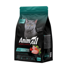 AnimAll сухий корм для стерілізованих котів з куркою та свіжою ягнятиною 0,4 кг