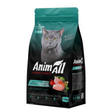 AnimAll сухий корм для стерілізованих котів з куркою та свіжою ягнятиною 1,5 кг