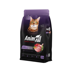 AnimAll сухой корм для взрослых кошек со свежей индейкой и уткой 12 кг