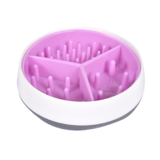 AnimAll пластиковая миска 2в1 для медленного кормления собак (светло-фиолетовая) 600 мл