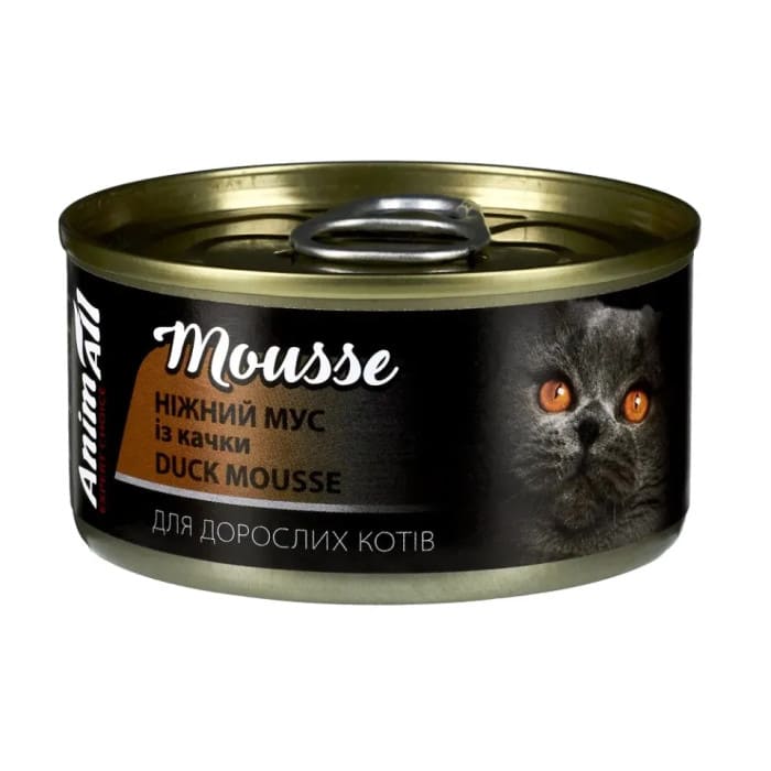 AnimAll Duck Mousse нежный мусс из утки для кошек 80 г