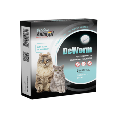 AnimAll VetLine DeWorm антигельминтный препарат для котов и котят (0,5 г × 6 табл.)