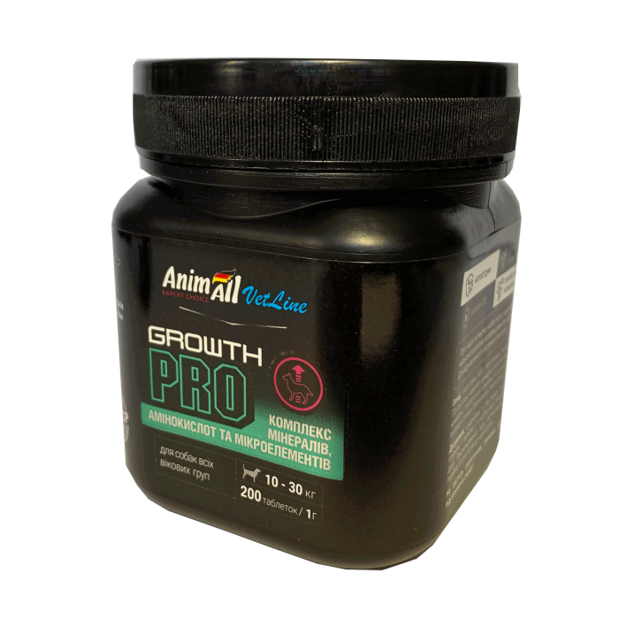 AnimAll VetLine Growth PRO витамины для увеличения веса и мышечной массы собак средних пород (1 г × 200 табл.)