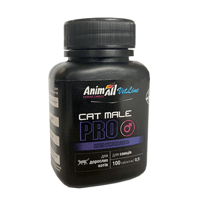 AnimAll VetLine Cat Male PRO витамины для взрослых котов (самцов)  0,5 г × 100 табл.