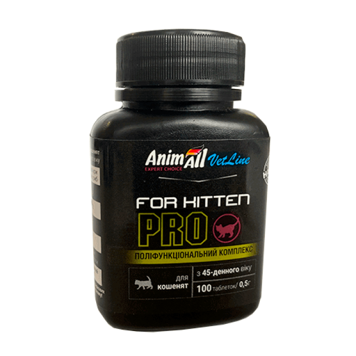 AnimAll VetLine for Kitten PRO витамины для котят с 45-дневного возраста (0,5 г × 100 табл.)