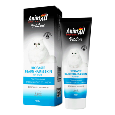 AnimAll VetLine Beauty Hair & Skin фитопаста для улучшения состояния шерсти и кожи котов 100 г