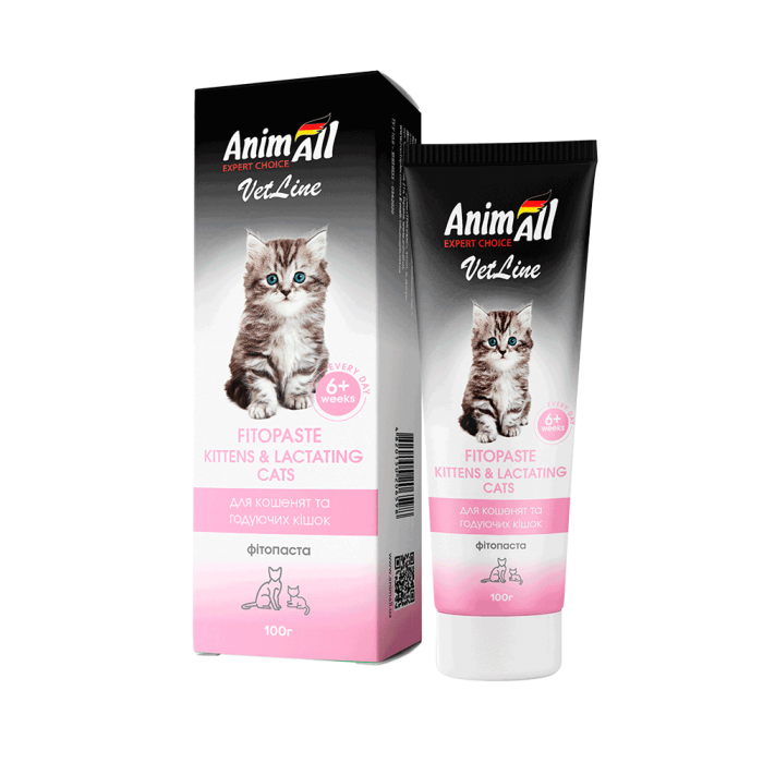 AnimAll VetLine Kittens & Lactating Cats фитопаста для котят и кормящих кошек 100 г