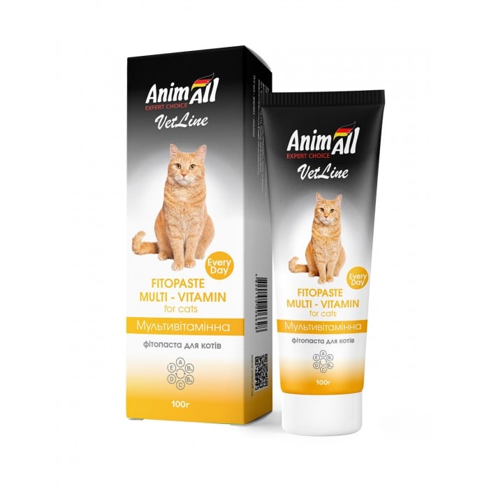 AnimAll VetLine Multivitamin мультивитаминная фитопаста для котов 100 г