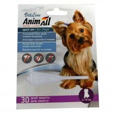 AnimAll VetLine Spot-On краплі протипаразитарні для собак вагою від 4 до 10 кг (2 мл)