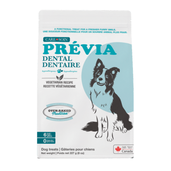 Prévia Oven-Baked Tradition Dental Care вегетаріанські ласощі для собак, догляд за зубами 227 г