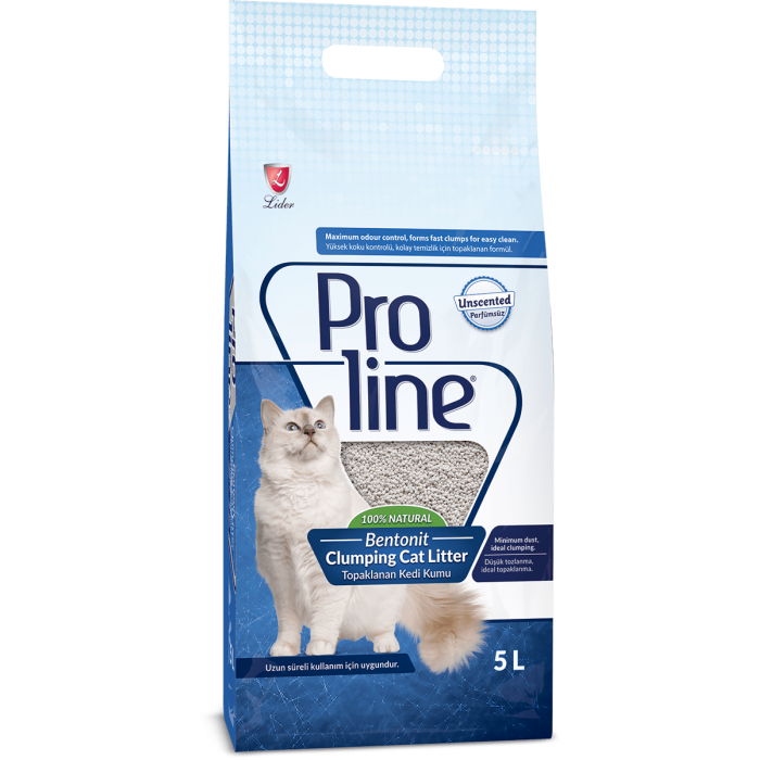 PROLINE (Пролайн) бентонитовый наполнитель для котов без запаха 5л