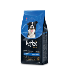 Reflex Plus Medium & Large Breed Adult сухой корм для собак средних и крупных пород с лососем 12 кг