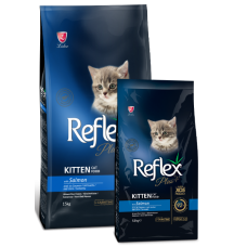 Рефлекс Плюс Повноцінний та збалансований сухий корм для кошенят з лососем 1.5кг