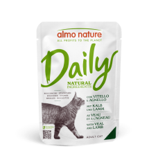 Almo Nature Daily Cat влажный корм с телятиной и ягненком для котов 70г*10шт