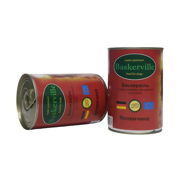 Baskerville Консервы для собак Говядина 400г