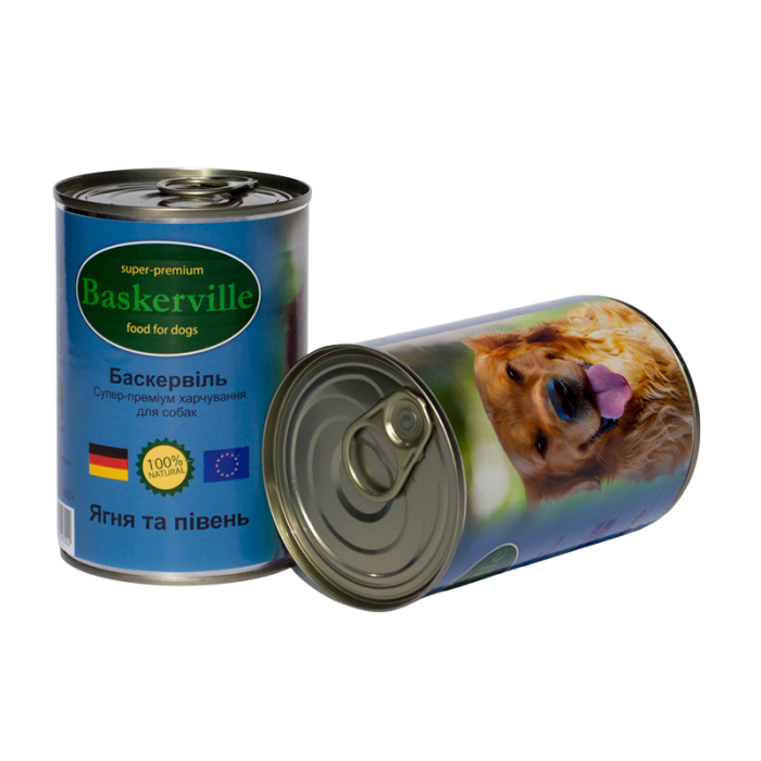 Baskerville Консервы для собак Ягненок и петух 400г