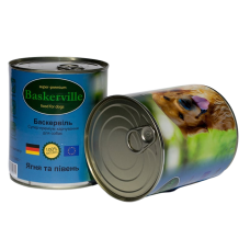 Baskerville Консервы для собак Ягненок и петух 800г