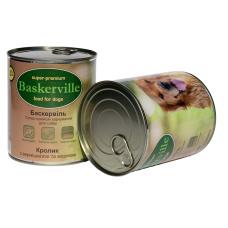 Baskerville Консервы для собак Кролик с лапшой и морковью 800г