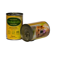 Baskerville Консервы для собак Петух с рисом и цукини 400г