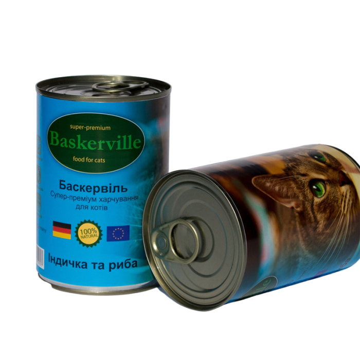 Baskerville Корм для кошек Индейка и рыба 400г