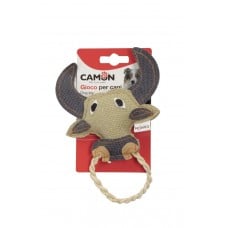 CАMON мягкая игрушка для собак "Бык с пищалкой" 16 см