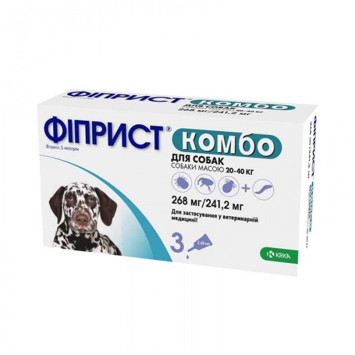 Фиприст Комбо капли спот он для собак 20-40кг