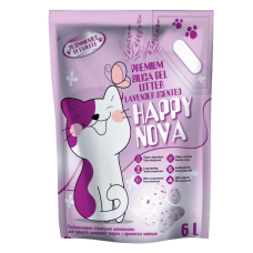 ТМ "Happy Nova" силикагелевый гигиенический наполнитель для туалетов с ароматом лаванды 6 л
