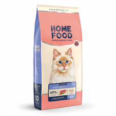 Home Food Cat Adult для стерилизованных кошек с чувствительным пищеварением "Ягнятина и лосось" 10 кг