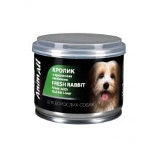 AnimAll влажный корм для собак с кроликом и кроличьей печенью 195 г