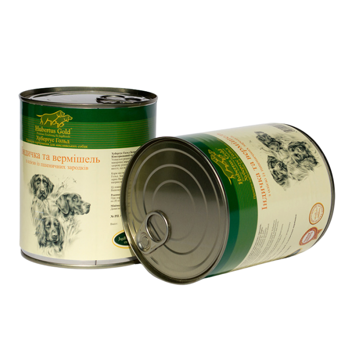 Hubertus Gold Консервы для собак Индейка и макароны 800г