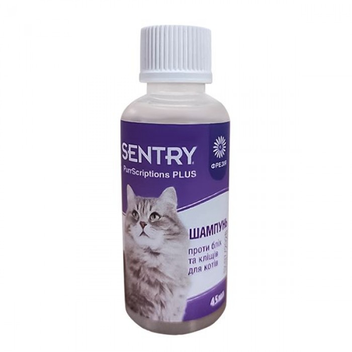 Sentry PurrScriptions Plus Spring Freesia шампунь от блох и клещей для котов с ароматом цветочной свежести 45 мл