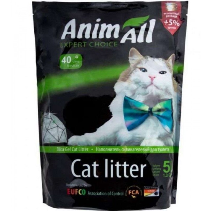 AnimAll "Кристали смарагду" силікагелевий наповнювач для котів без аромату 5 л
