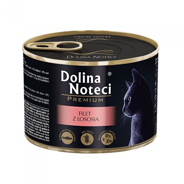 Dolina Noteci Premium влажный корм с филе лосося для кошек 185 г