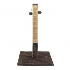 Пухнастики когтеточка для котов большой столбик на подставке (джут) шоколад 77×45 см