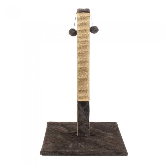 Пухнастики когтеточка для котов большой столбик на подставке (джут) шоколад 77×45 см