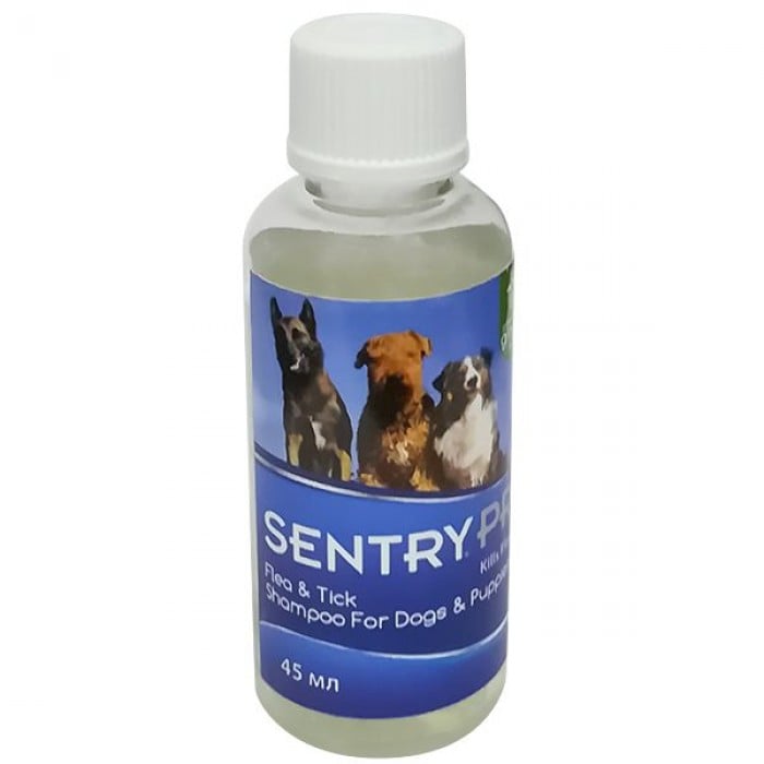 Sentry PRO Green Tea & Ginger шампунь от блох и клещей с ароматом имбиря 45 мл