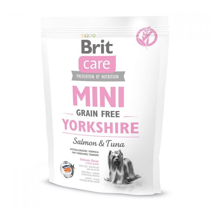 Brit Care GF Mini Yorkshire сухой корм для йоркширских терьеров с лососем и тунцом  0,4 кг