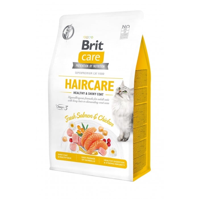 Brit Care Cat GF Haircare Healthy and Shiny Coat, (здоров'я шкіри та шерсті)