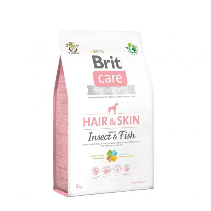 Brit Care Dog Insect Fish  сухой корм для собак с насекомыми и рыбой для кожи и шерсти 3кг