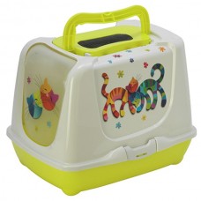 Moderna Trendy Cat Friends Forever закрытый туалет для котов (лимонный)