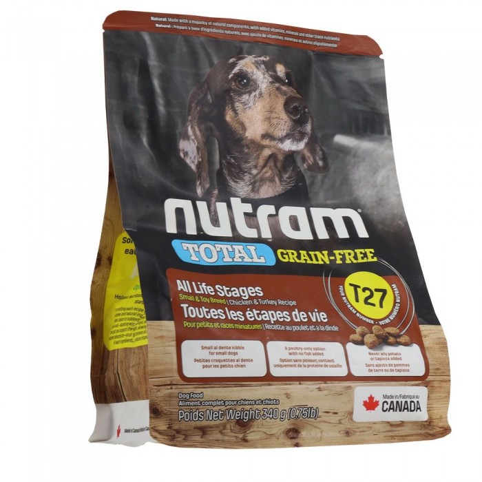 Nutram Total T27 Chicken and Turkey Recipe Small Breed Dog Food сухий корм з куркою та індичкою 0,34 кг