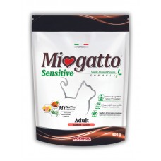 Morando Miogatto Sensitive Monoprotein сухой корм для котов с лососем 400 г