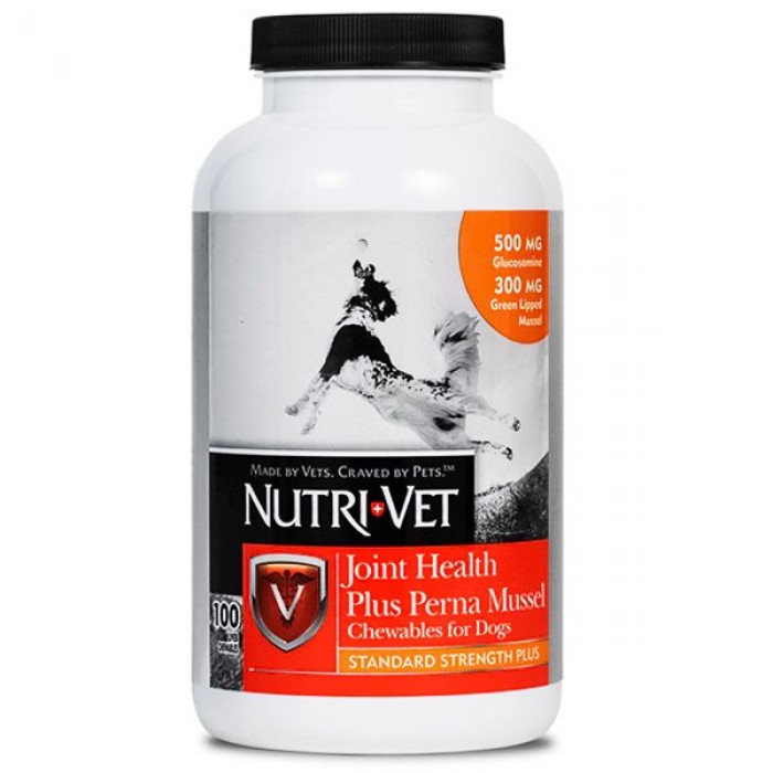 Nutri-Vet Joint Health Plus Perna Mussel для восстановления, для суставов и связок у собак 100 табл.