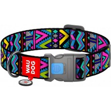 Collar WAUDOG Nylon нейлоновый ошейник "Инди" c QR паспортом для собак XXL