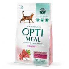 Optimeal Adult Cat High in Veal сухий корм для котів з телятиною 0,7 кг
